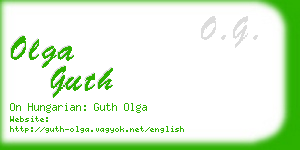 olga guth business card